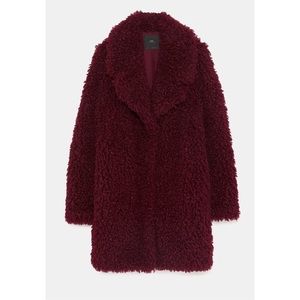 Burgundy Teddy Coat